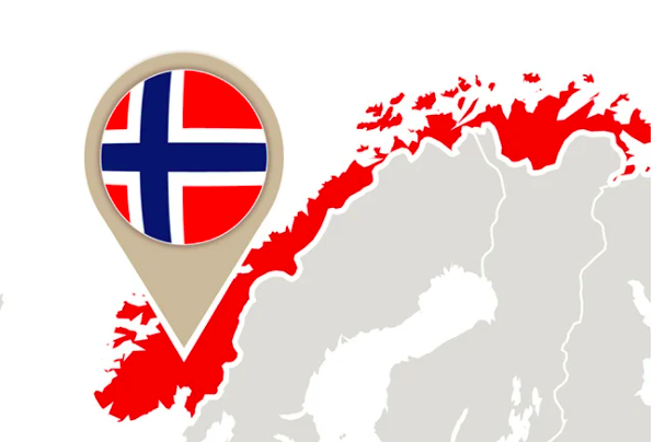 Map of Sandavian with Norway highlighted